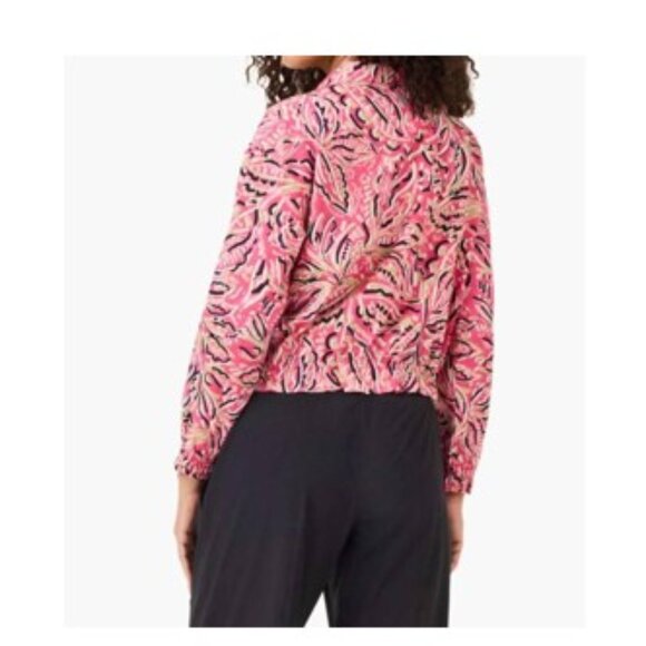 NEW NIC+ZOE Women’s Floral bomber Jacket, Size: XS pink - Picture 3 of 8
